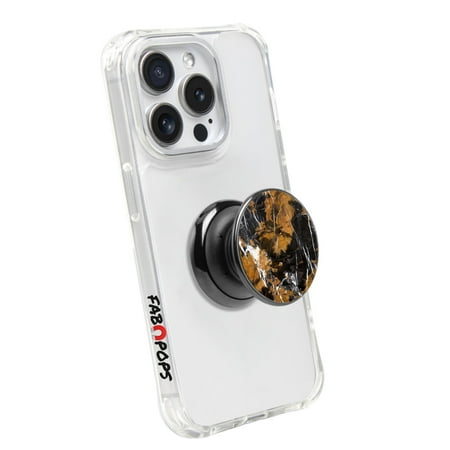 FAB POPS Phone Grip Built in Magnets with 1 Mounting Plate, Gold, 1 Count