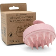 FABCARE Hair Scalp Scrubber and Scalp Brush for Dry and Wet Hair. Silicone. Pink