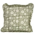 thumbnail image 1 of FABDIVINE- Hand block print cushion cover, frill pillow, floral handmade couch pillow, boho decorative cushion, ruffle pillow - RAJAT, 12"X20", 1 of 6