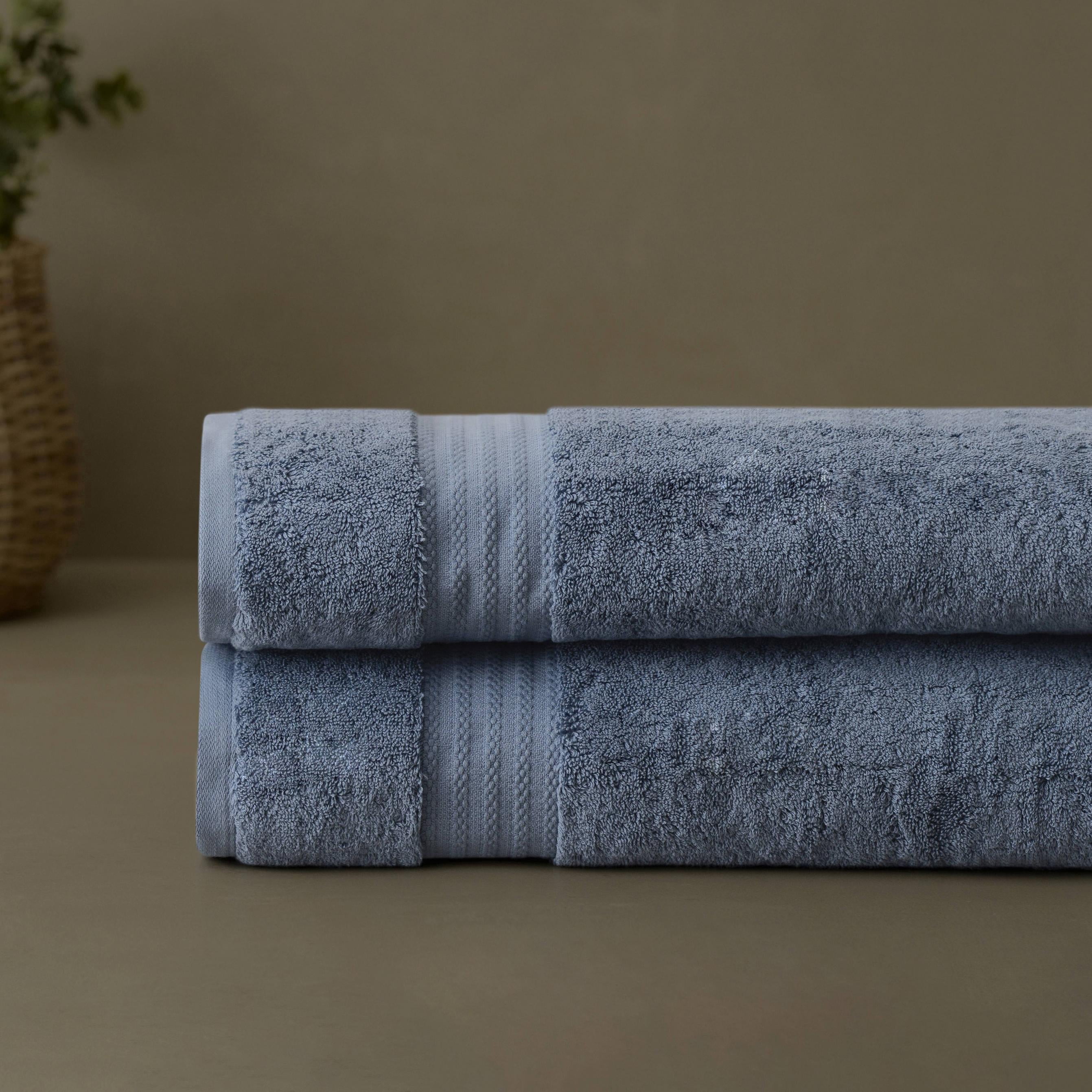 Fabdreams 100% Organic Cotton Bath Sheets Set of 2, Bath Towels Set of 2, Extra Large Towels for Bathroom, 36 in x 72 in, 700 GSM, GOTS Certified (Dark Blue)
