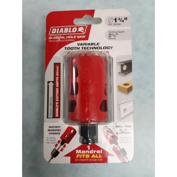 FABLE- 1-3/4 In.Bi-Metal Hole Saw With 2-3/8 In. Cutting Depth Dhs1750