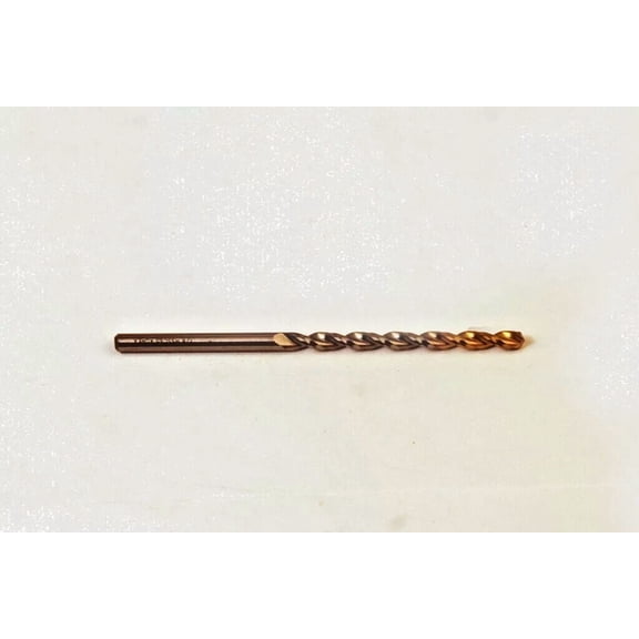 FABLE- 1/8" Cobalt Tin Coated Tip Jobber Drill W/ 130? Split Point (C-3-9-3-11)