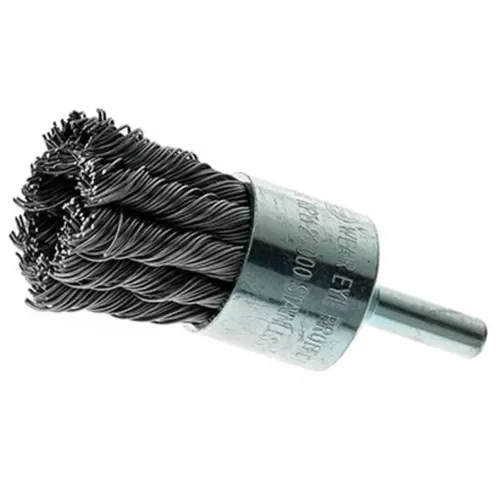 FABLE- 1" Wire Knot End Brush Stainless Steel With 1/4" Shank For Die Grinder Or Drill