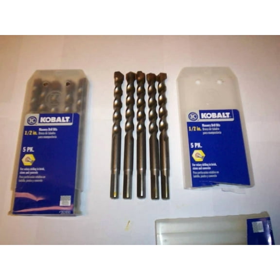 FABLE- 10 Kobalt Carbide Masonry Drill Bit Brick Concrete 1/2"