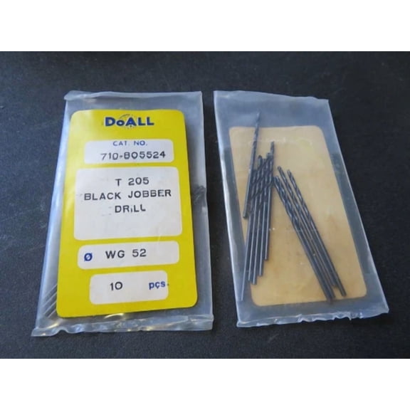 FABLE- 10 Pcs Twill Wire Gauge Number #52 Jobber Length Black Oxide Twist Drills Brazil