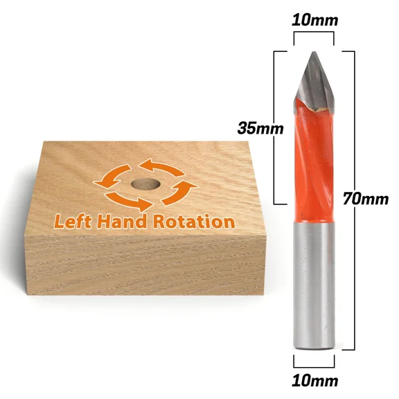 FABLE- 10Mm Through Hole Boring Bit - Left Hand - 10Mm Shank - Yonico 42210L