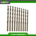 thumbnail image 1 of FABLE- 10Pc 1/16"-1/2" Cobalt Twist Drill Bit Set Hss M35 Jobber Length Metal Drill Bit, 1 of 5
