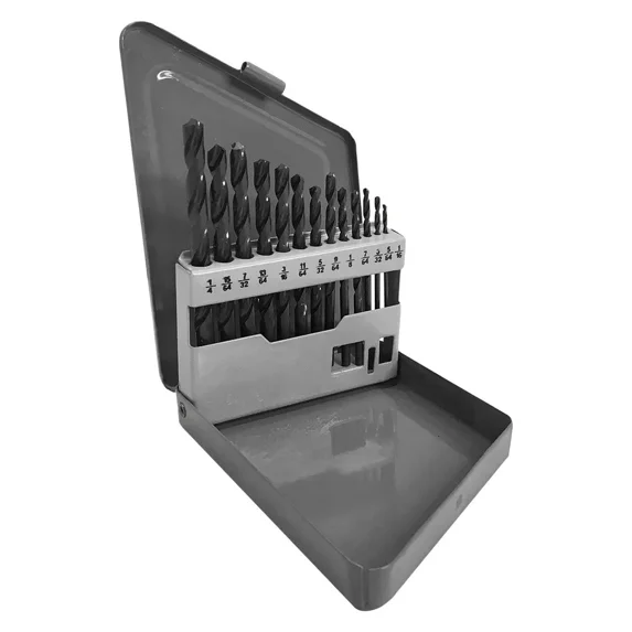 FABLE- 13 Pc Hss 1/16" - 1/4" 64Ths Jobber Drill Set Metal Index Straight Shank Drill