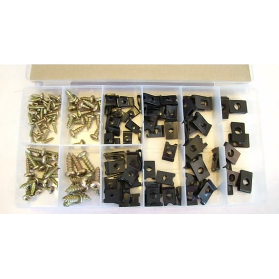 FABLE- 170Pc Fender Clip U-Clips & Screw Assortment Set