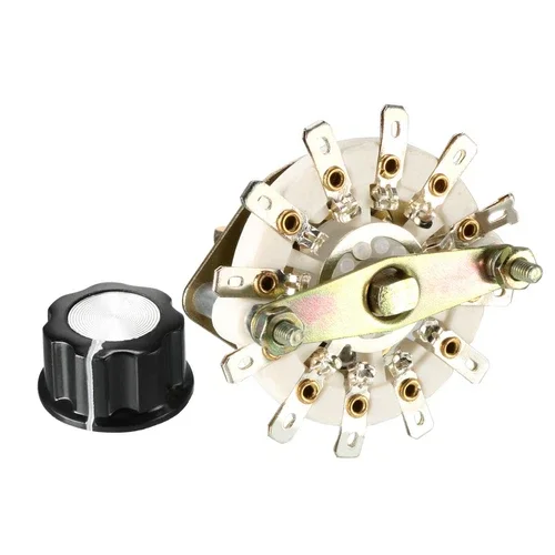 FABLE- 1P11T 1 Pole 11 Position 1 Deck Band Channel Rotary Switch Selector,1Pcs