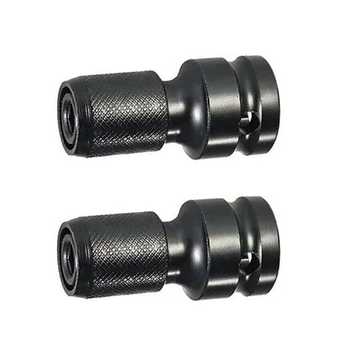 FABLE- 2Pcs 1/2" Drive To 1/4" Socket Adapter For Impact Wrench Hex Drill Chuck Convert