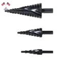 thumbnail image 1 of FABLE- 3Pcs 6/8/10Mm Shank Hss Step Drill Bit Set Large Cone Titanium Bit Set, 1 of 5