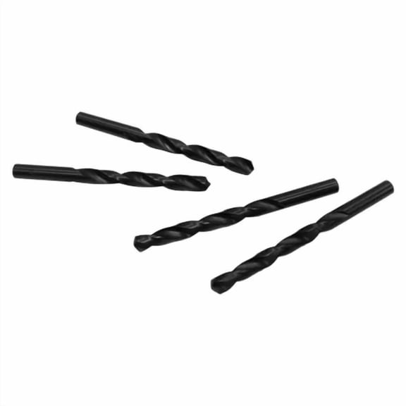 FABLE- 4 Pc Straight Shank Drill Set 6.5Mm Black Oxide Standard Hss Jobber Length Twist