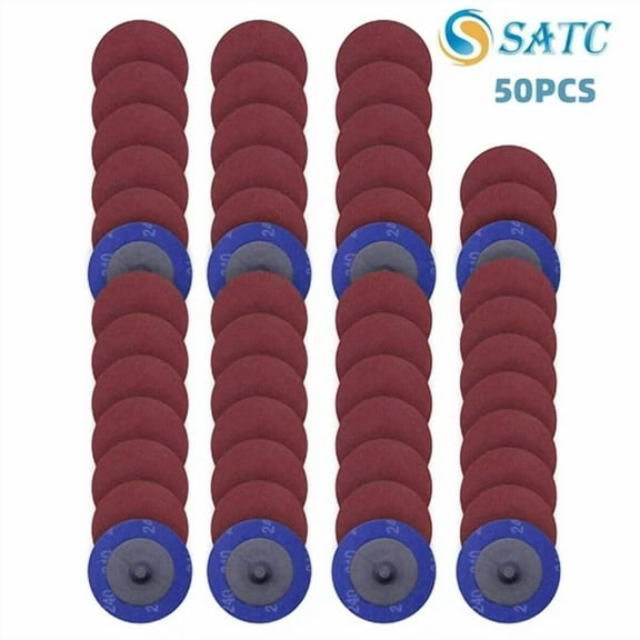 FABLE- 50Pcs 2 In 240 Grit Abrasive Roll Lock Quick Change Sanding Disc For Die Grinder