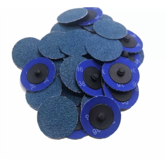 FABLE- 50Pcs 2 Inch 60 Grit Zirconia Roll Lock Die Grinder Quick Change Sanding Discs