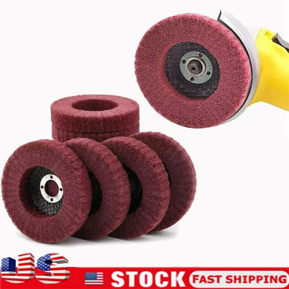 FABLE- 5Pc Metal Abrasive Polishing Buffiing Wheel 3.96In Flap Discs For Angle Grinder