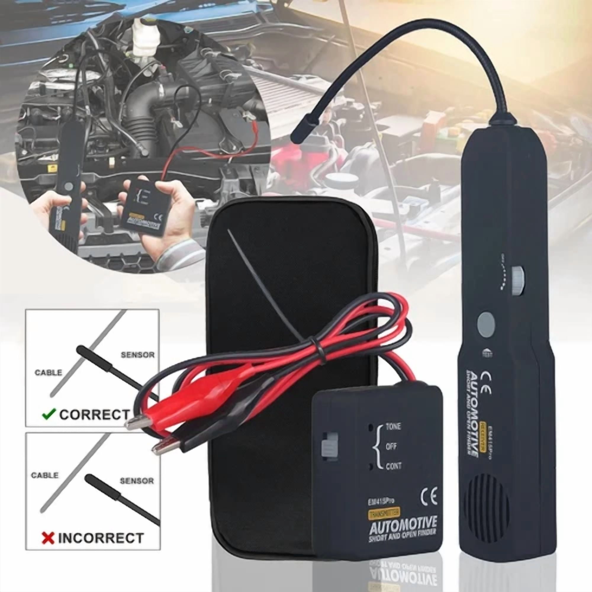 FABLE- 6~42V Digital Automotive Wire Finder Short Open Circuit Tester Cable Car Scanner