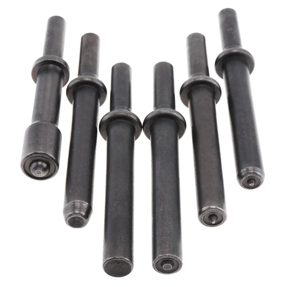 FABLE- 6Pcs 45# Steel Solid Air Rivet Impact Head Pneumatic Tool For Drilling / Rusting
