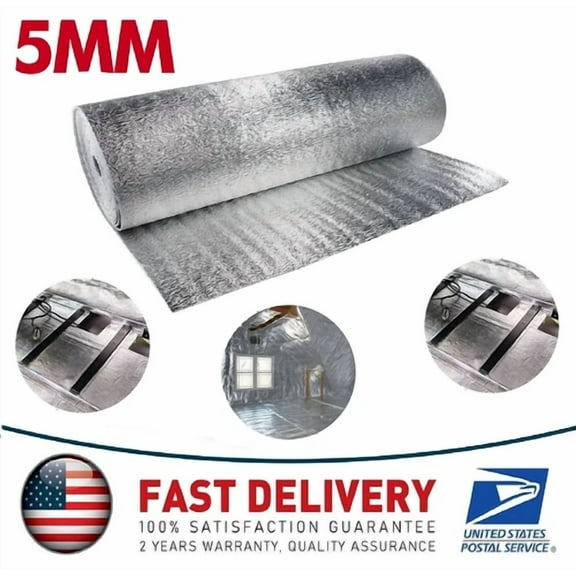 FABLE- 80"X40" House Wrap Reflective Foam Insulation Mat, Foam Core Radiant Barrier