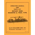 thumbnail image 1 of FABLE- Allis Chalmers Rotary Hoes Mounted And Trail Type Operators Parts Manual Ac, 1 of 1