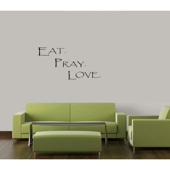 FABLE- Eat Pray Love Wall Art Quote Decal Vinyl Words Home Lettering Kitchen Religious