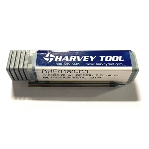 FABLE- Harvey Tool 0.457Mm Solid Carbide Drill Altin 3Xd 140 High Performance Usa Made