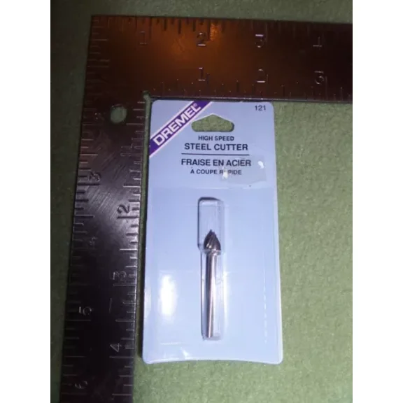 FABLE- Lot Of 2 Dremel 121 High Speed Steel Cutter Teardrop 1/4", 1/8" Shank Bits