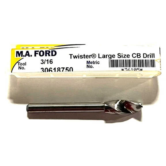 FABLE- M.A. Ford 3/16" Solid Carbide Circuit Board Drill 118 Usa Made