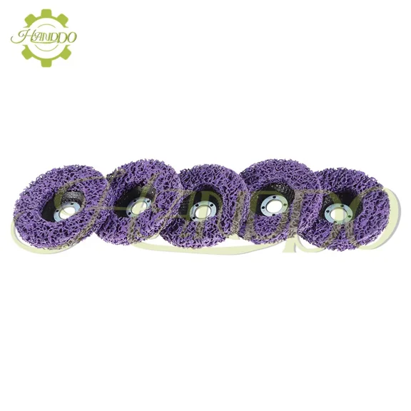 FABLE- Pack5 4" Poly Strip Disc Wheel Paint Rust Removal Clean For Angle Grinder 45Grit