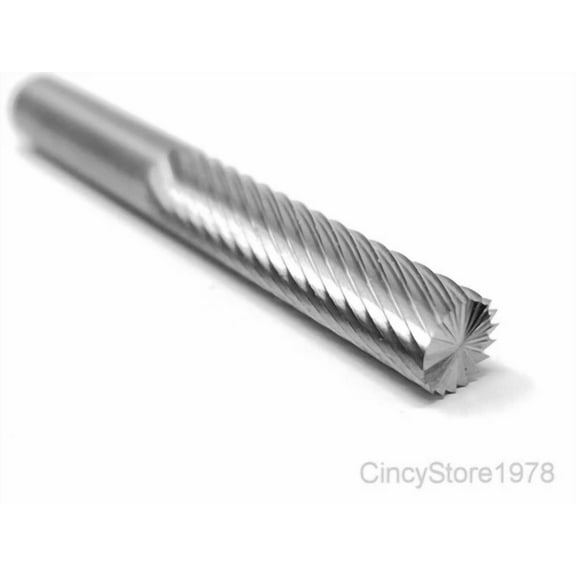 FABLE- Sb1Ls Cylindrical Tungsten Carbide Burr Bur Cutting Tool Die Grinder Bit 1/4"