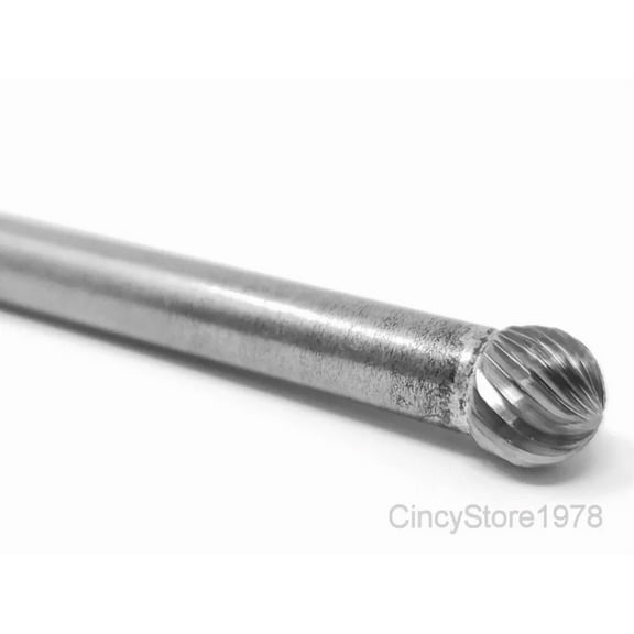 FABLE- Sd2S Ball Shape 5/16" Carbide Burr Bur Tool Die Grinder Bit 1/4" Shank