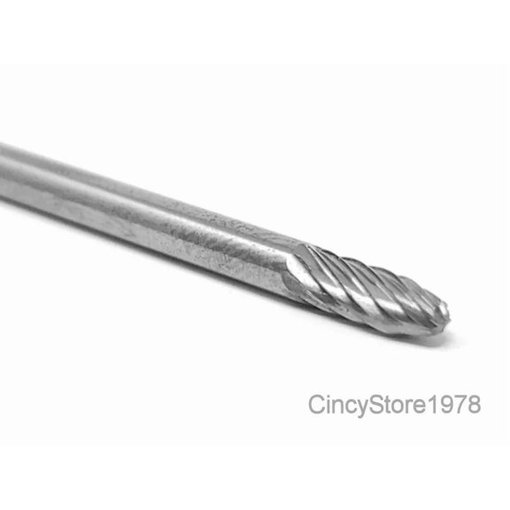 FABLE- Sf41S Tree Shape Solid Carbide Burr Bur Cutting Tool Die Grinder Bit 1/8"