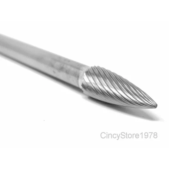 FABLE- Sg2S Tree Shape Tungsten Carbide Burr Bur Cutting Tool Die Grinder Bit 1/4"