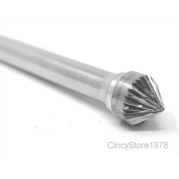 FABLE- Sk3D Cone Shape 90 Degree Countersink Carbide Burr Bur Tool Die Grinder Bit 1/4"