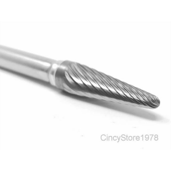 FABLE- Sl2S Taper Shape 5/16" Carbide Burr Bur Tool Die Grinder Bit 1/4" Shank New