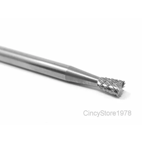 FABLE- Sn42D End Cut Inverted Taper Carbide Burr Bur Cutting Tool Die Grinder Bit 1/8"