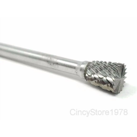 FABLE- Sn51D Taper Shape Carbide Burr Bur Cutting Tool Die Grinder Bit For 1/8"