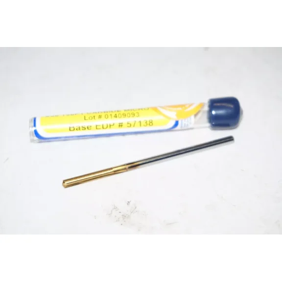 FABLE- Ultra Tool #38 Carbide 135 Pt Straight Flutes Tin Coated Micro Drill 57138 Usa