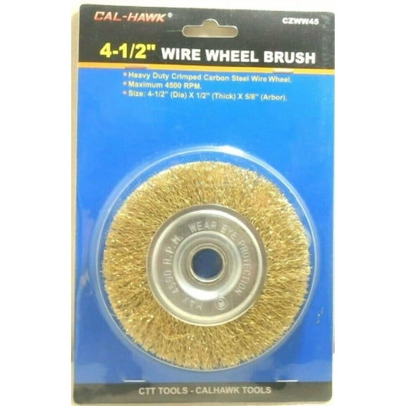 FABLE- Wire Wheel 4 1/2" Inch X 5/8"- 1/2" Inch Arbor Crimped Wheel Angle Grinder