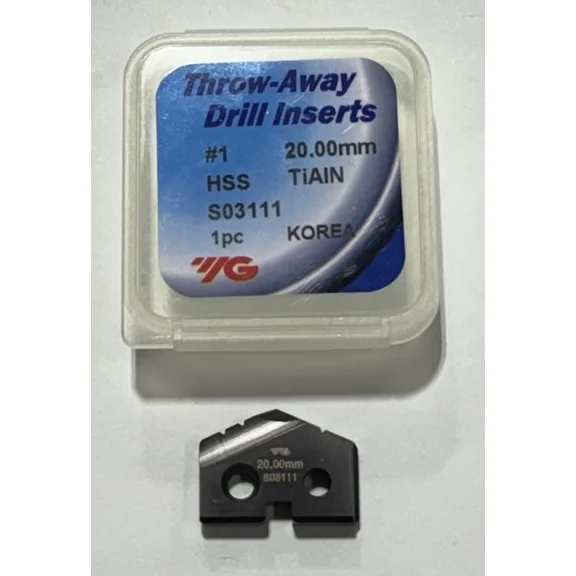 FABLE- Yg 20Mm Hss Throw-Away Drill Insert Tialn Series 1