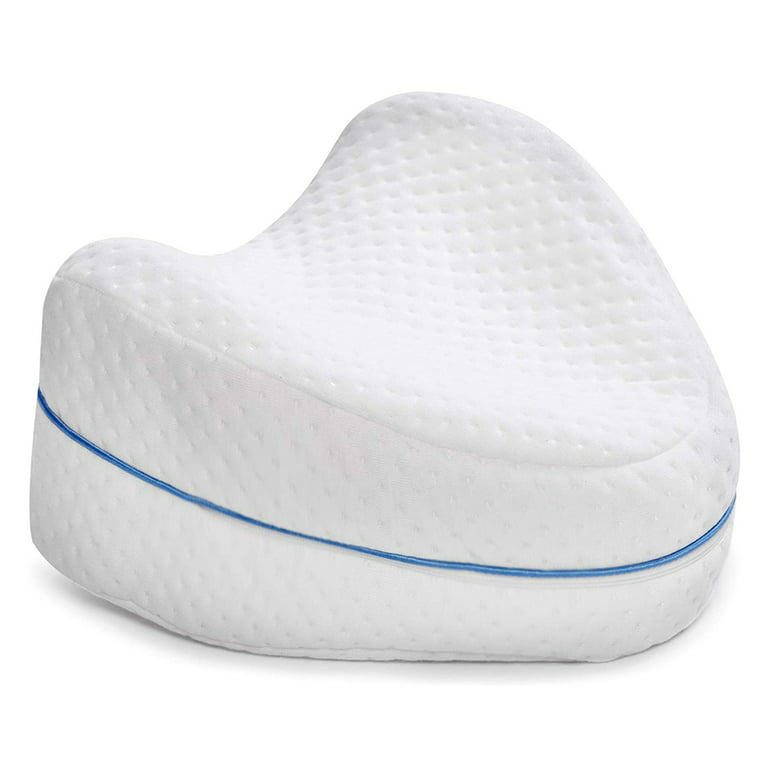 FABOTD 1 PC Leg & Knee Foam Support Pillow Knee Pillow For Side Sleepers  Hip Pain Soothing Pain Relief for Sciatica, Back, Hips, Knees, Joints Leg  Pillow Knee Pillow Leg Pillows, White 