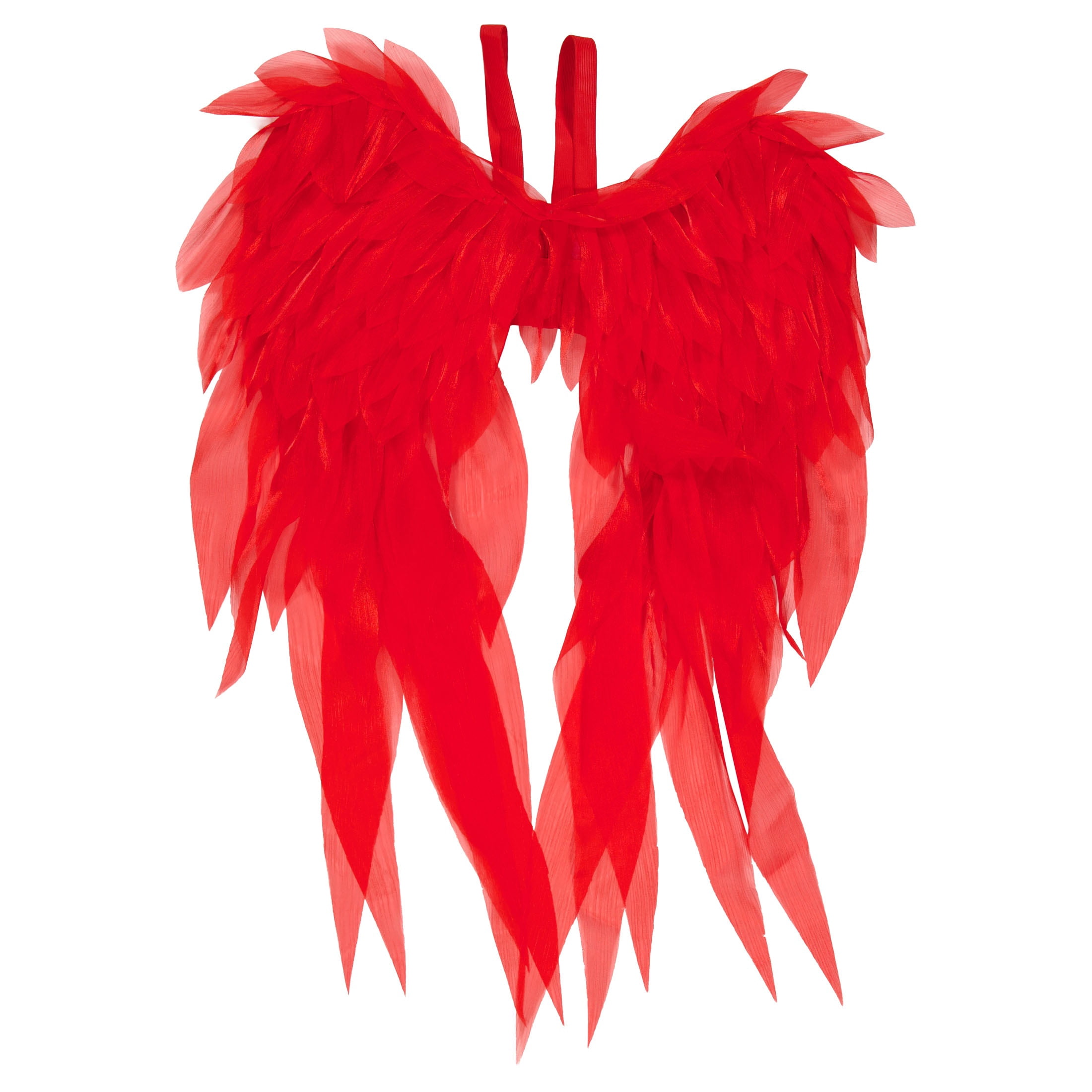 Fabric Feather Wings Costume Accessory for Adults, Red, Halloween by Way To Celebrate