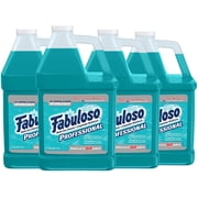 FABULOSO Professional All Purpose Cleaner & Degreaser, Ocean Cool, Concentrated Formula, Bathroom Cleaner, Toilet Cleaner, Floor Cleaner, Shower Cleaner, Glass Cleaner 1 Gallon Pack of 4 US05252A