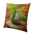 FACANNAP Bamboo Leaf Short Plush Pillowcase Living Room Bedroom Outdoor