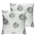 thumbnail image 1 of FACANNAP Circles Pencil Drawing Paper Texture Short Plush Pillowcase Set of 2 Zipper Closure Aesthetic Decorative 20x20in, 1 of 7