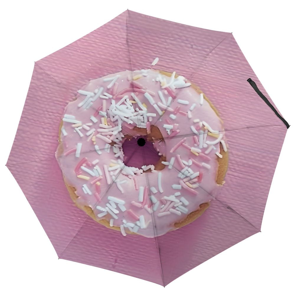 FACANNAP Donut Sprinkles Three-Fold Automatic Umbrella Folding Compact ...