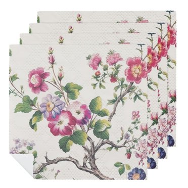 Two Individual Watercolor Flowers Decoupage Napkins – Made In Germany – Paper Luncheon Napkins