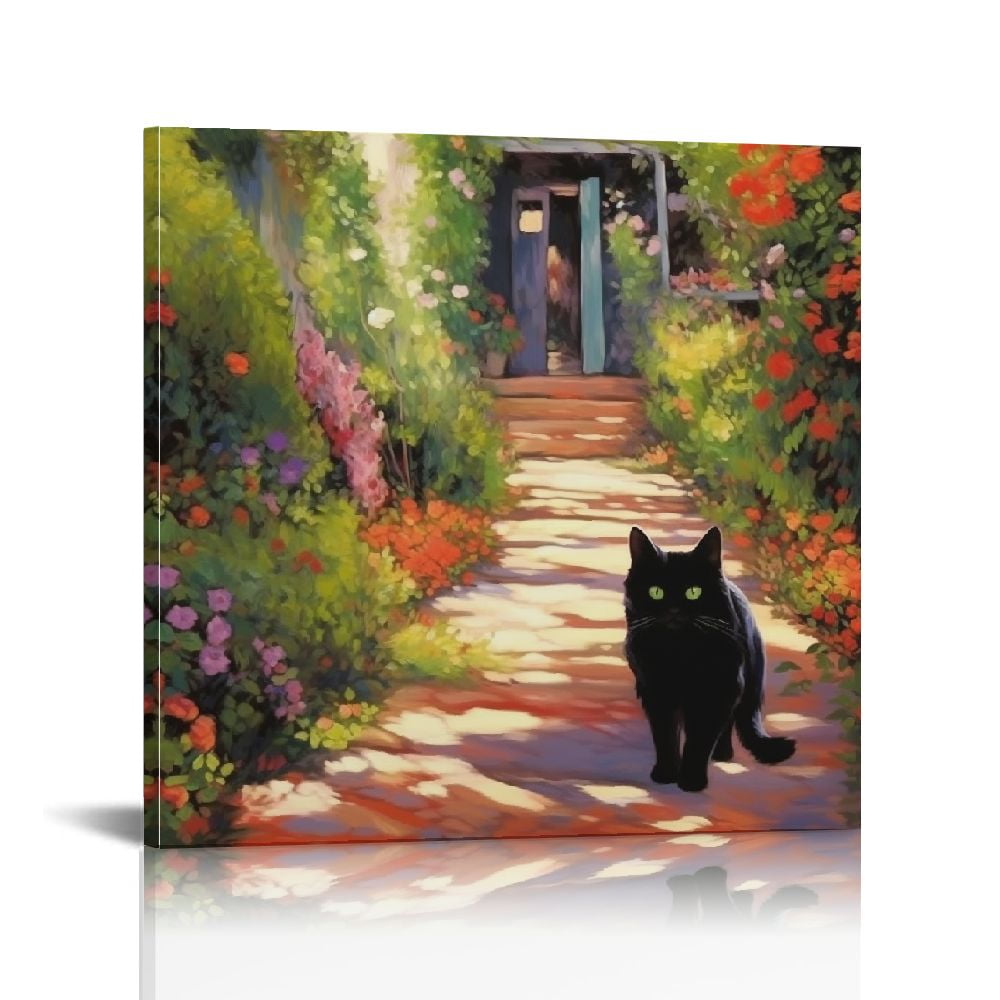 FACANNAP Funny Black Cat Wall Art Cats In Famous Paintings Posters facannap-funny-black-cat-wall-art-cats-in-famous-paintings-posters