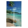 thumbnail image 1 of FACANNAP Patterned Door Curtain - Soft & Durable Linen Fabric - Split Design - Easy Installation - 57 x 17 inches 57x17in, 1 of 6