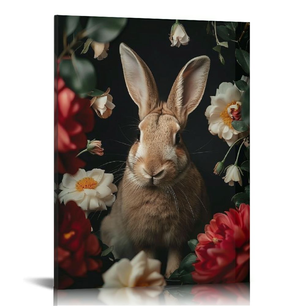 FACANNAP Rabbit Prints Wall Art Vintage Gothic Art Prints Bunny With